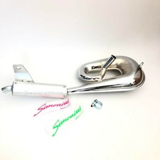 ÉCHAPPEMENT MARMITE EXTENSION CHROMÉE SIMONINI SERPENTONE PIAGGIO CIAO BRAVO ...