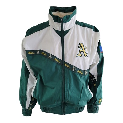 Vintage Pro Player 80s / 90s Oakland A s Embroidered Logo Jacket Size Large...