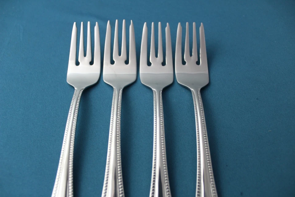 4 tenedores de ensalada Cuisinart CUENTAS TOSCANAS 18/10 acero inoxidable cuentas China NUEVO 7" Foto 3 de 4