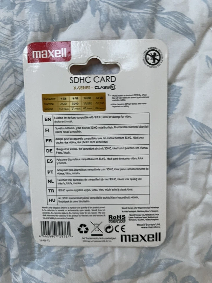 Maxell SDHC 16gb memory card upto 80 MB/s suitable for full HD - Image 2 of 2