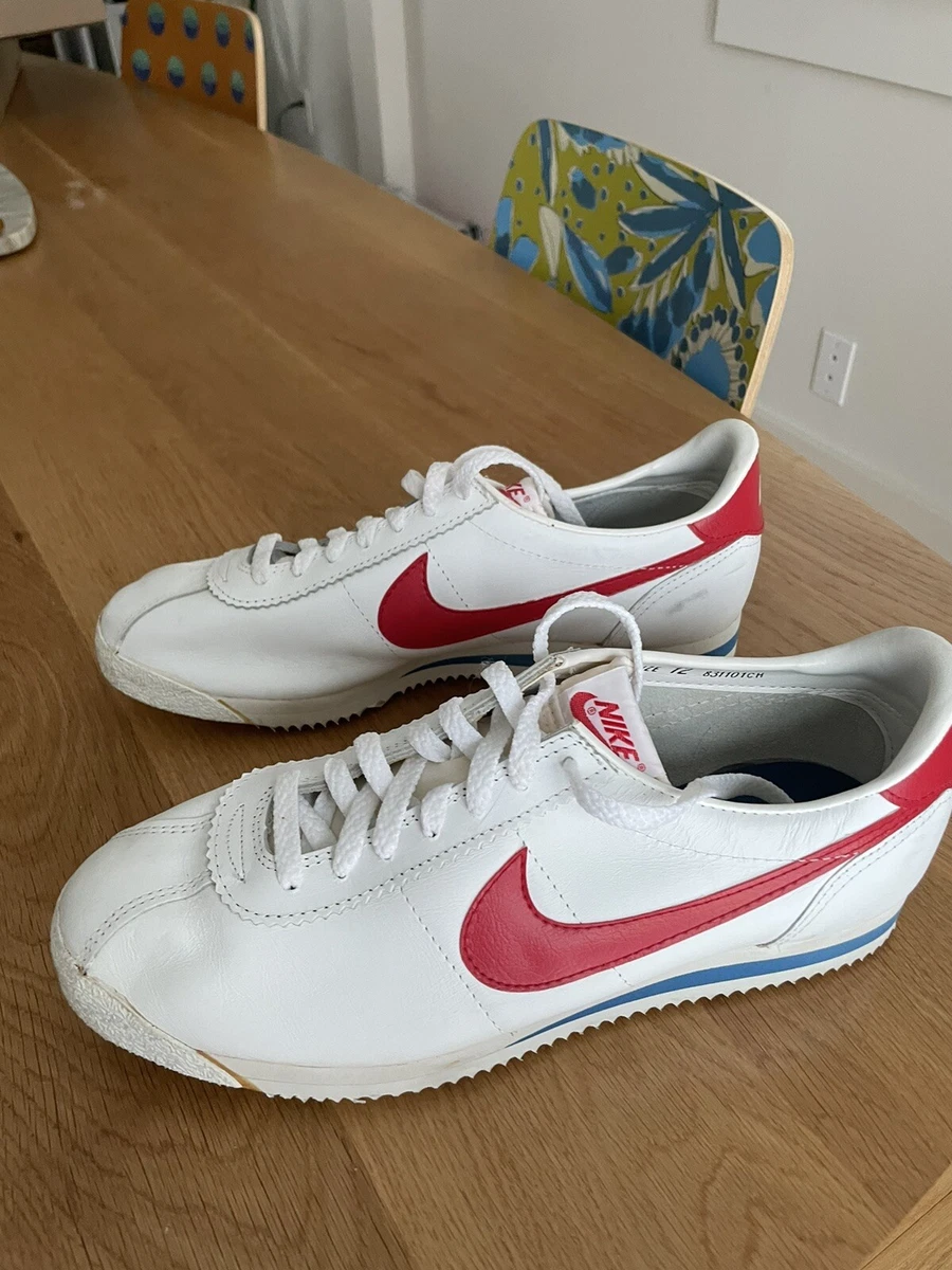 Nike Cortez sneakers in white and red