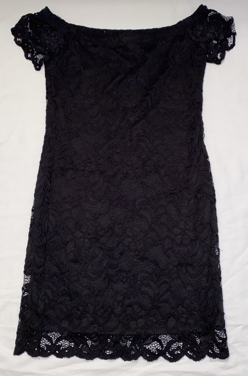 knee length black dresses for juniors Women's Soft Touch Shirred-Waist Knee-Length Dress Black Regular Size L