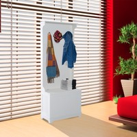 Homcom 71 Hall Tree Storage Bench Entryway Coat Hat Rack 4 Hook Wooden Shelf Homcom 71 Hall Tree Storage Bench Entryway Coat Hat Rack 4 Hook Wooden Shelf