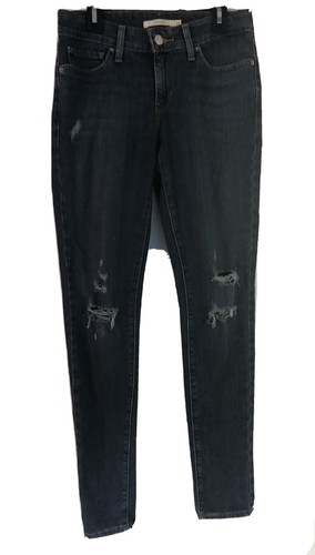 711 Skinny Blue Ripped Jeans Size 