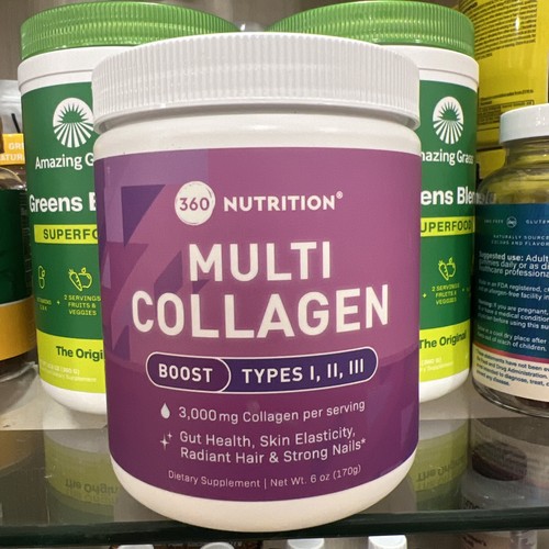 360 Nutrition Multi Collagen Boost- Types I, II, and III. 6 0z. Exp: 7/2026 New