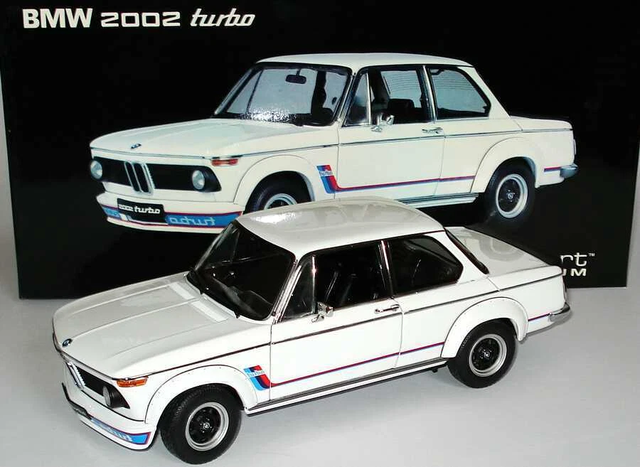 1/18 AutoArt Millennium BMW 2002 Turbo White Diecast Car *BRAND NEW* VERY RARE!