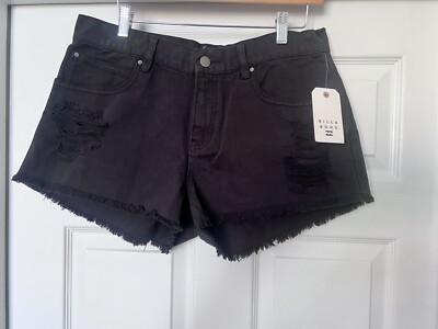 Billabong Drift Away Black Denim Shorts