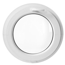 Finestra rotonda oblò a vasistas diametro 50 55 60 65 70 cm in PVC bianco