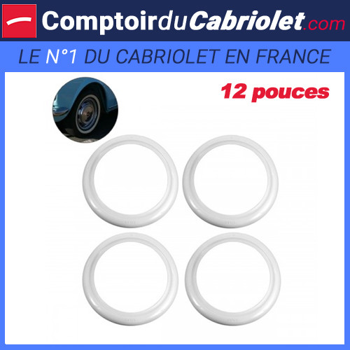 Flancs blancs 12 pouces pour remorque et voiture ancienne - Style Rétro Chic