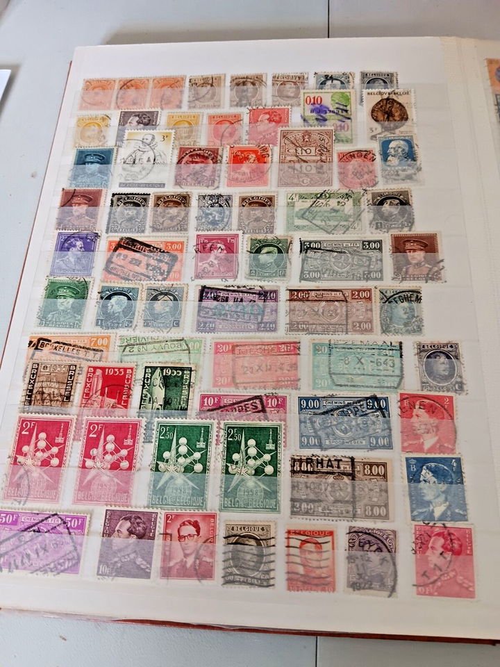 stamp stock book used with 2165 world stamps on 16 pages see all photos