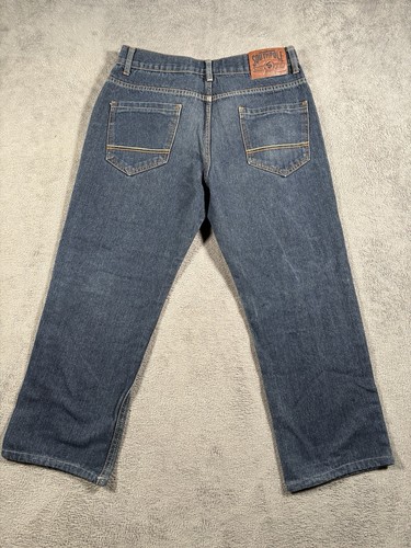 Southpole Jeans Juniors 30x25 Relaxed Baggy Fit Blue Dark Wash Retro Y2K (Hemmed - Picture 5 of 10