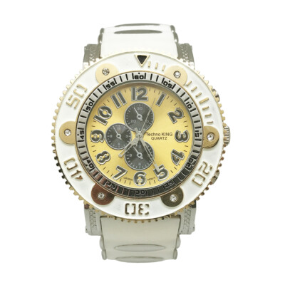 TECHNO KING MEN FASHION BIG FACE SPARKLING WATCHES
