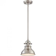 Quoizel ER1508BN - Emery Mini Pendant, Brushed Nickel Finish, 9" Height