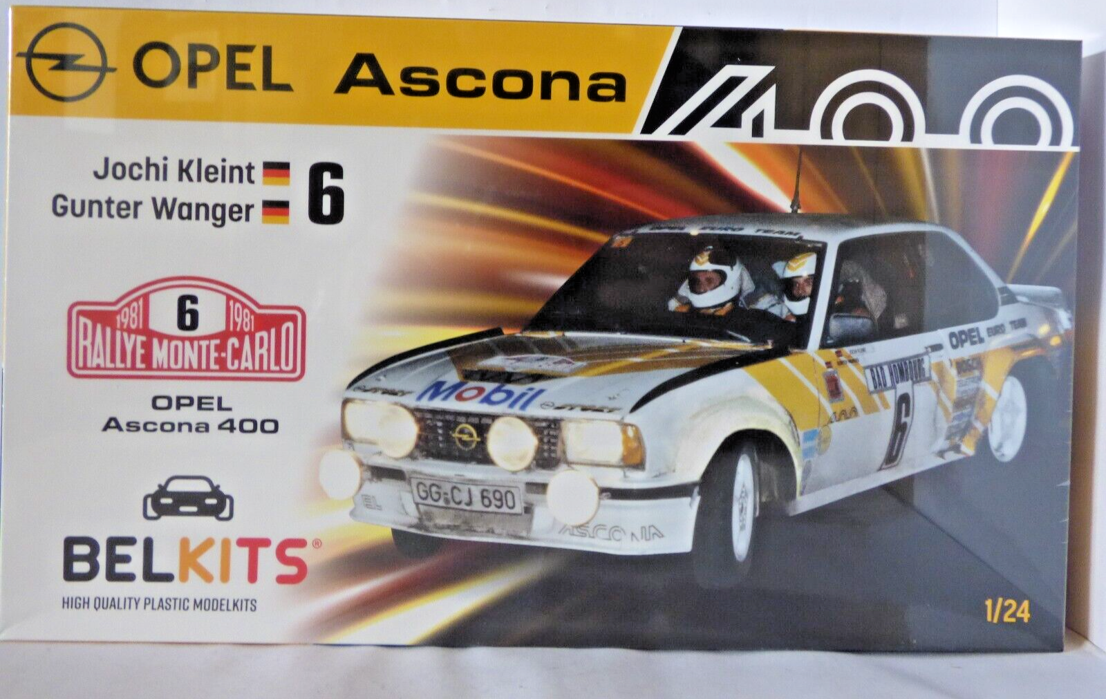 Belkits Opel Ascona 400 1981 Monte Carlo Rallye Kleint/Wanger 1:24 Scale kit