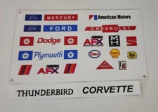 Aurora AFX Grandstand Pit Stop Bleachers Reproduction Stickers Die Cut!