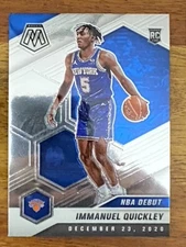 2020-21 PANINI MOSAIC RC NBA DEBUT IMMANUEL QUICKLEY #277 NEW YORK KNICKS