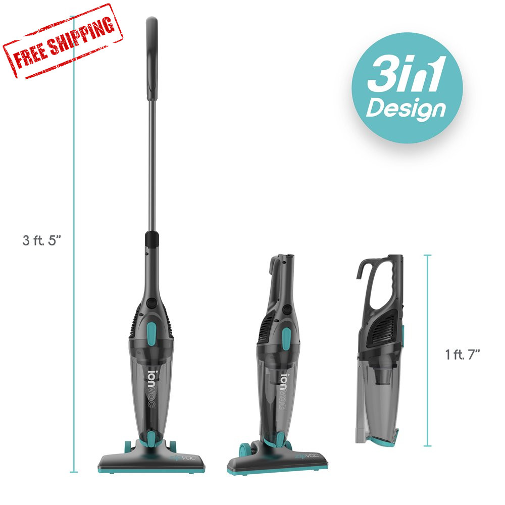 Zipvac, 3-In-1 Corded Upright/Handheld Floor and Carpet Vacuum Cleaner