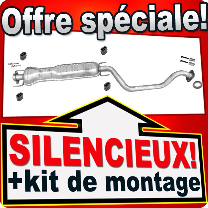 Silencieux intermédiaire OPEL ZAFIRA A 2.0 OPC pot échappement central pour moteur turbo