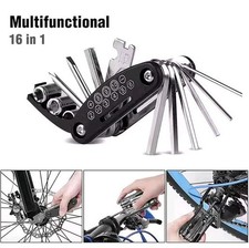 16 in 1 Bike Bicycle Repair Tool Kit Multi Hex Wrench Nut Screwdriver Cycle Fix