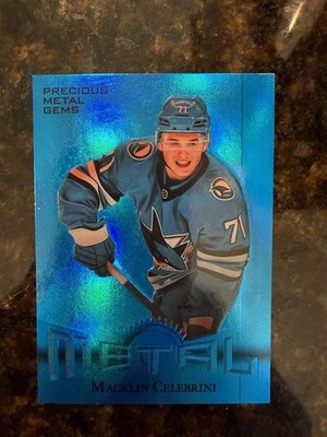 2025-26 Skybox Metal Universe Macklin Celebrini Blue Precious Metal Gems /50