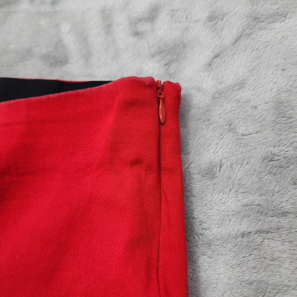 Pantalones Old Navy para mujer 14 Robbie Red Wow tiro alto ajustados tobillo cremallera lateral elásticos Foto 2 de 4