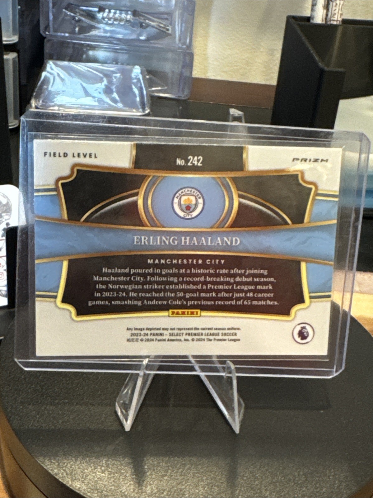 2023-24 Panini Select Premier League - Field Level Erling Haaland #242 Purple view 2