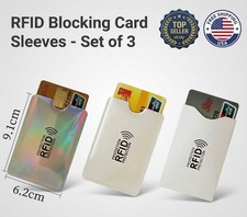 10 Pack RFID Blocking Card Sleeves NFC Anti Scan Credit Card Protector
