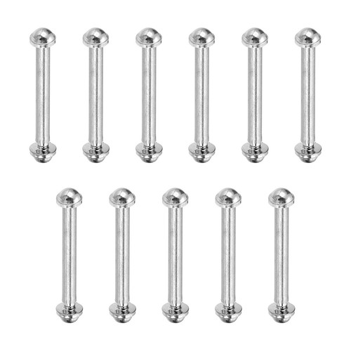 Tube Friction Pin 0.39" Stainless Steel Strap Bars Pins with Rivet Ends, Silver - Picture 1 of 6