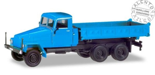 Herpa 308670 camion IFA G5 con cassone aperto di colore blu - 1:87 H0 | Zustand: Nuovo
