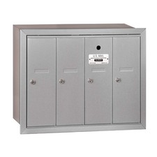 Salsbury Industries 3504ARU Recessed Mounted Vertical Mailbox with 4 Doors