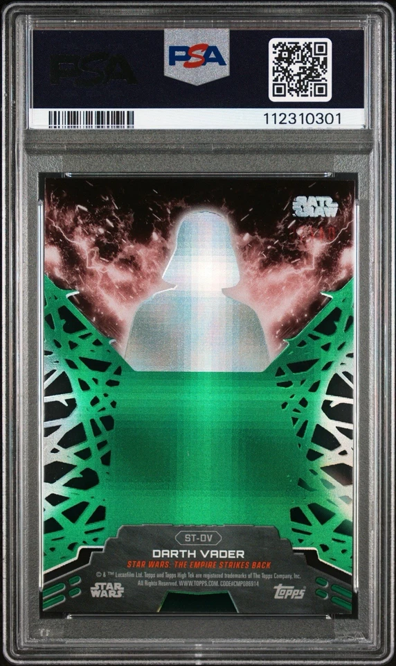 2024 Star Wars High Tek Darth Vader Shadow Tek Green Diffractor /10 PSA 10 - Image 2 of 2