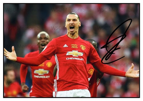 12414. Zlatan Ibrahimovic Signed Pictures (A4 Prints) Man U Barca Milan PSG etc.