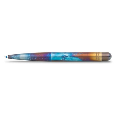 Kaweco Liliput Fireblue Kugelschreiber Edelstahl gebläut, Herzkurvenmechanik