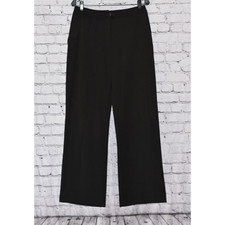 ST. JOHN SPORT Slimming Curvy Black Ponte Slacks Wide-Leg Pants Size 10