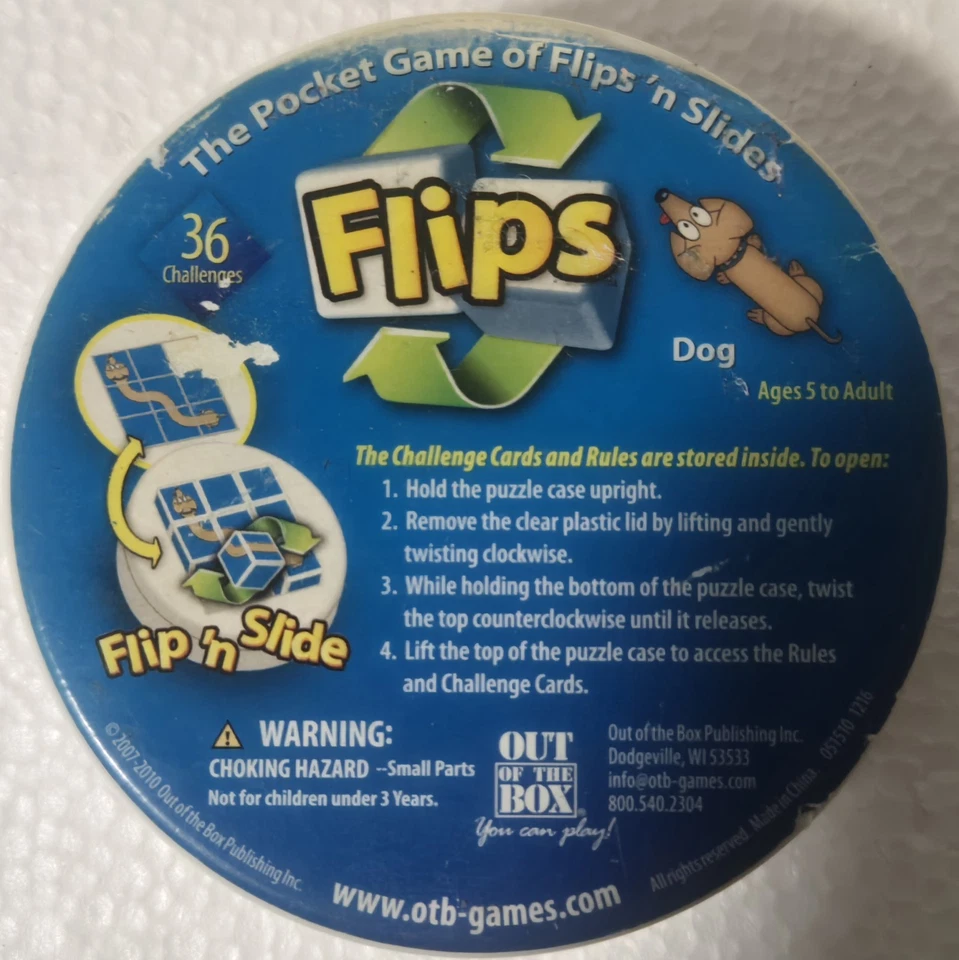 Out of the Box Flips Flip 'n Slide Pocket Dice Game - 36 Challenges - Image 2 of 3