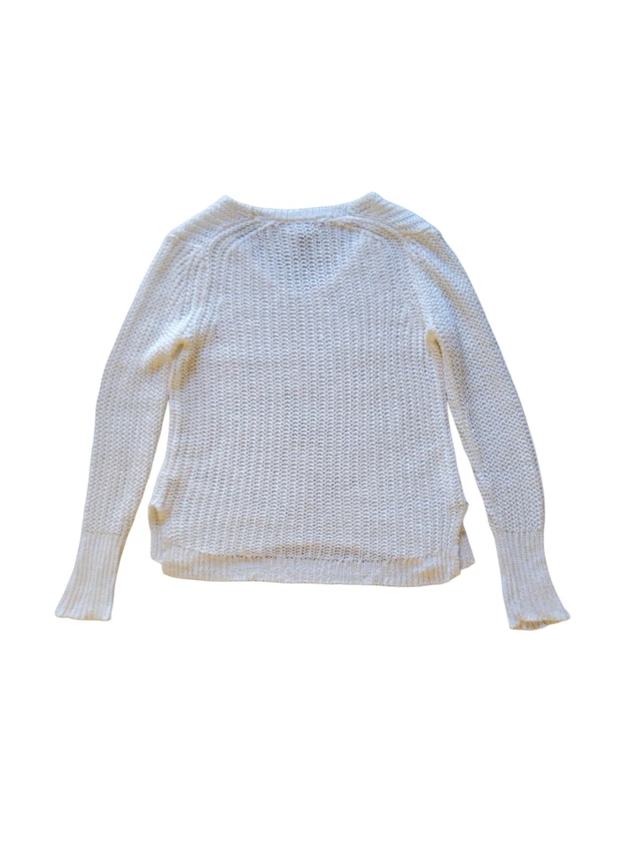 Banana Republic Womens 100% Italian Linen Sweater  White Size S - Image 3 of 4