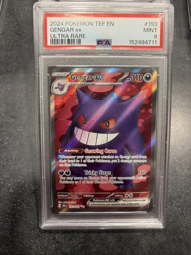 2024 Pokemon Temporal Forces Gengar ex Ultra Rare #193/162 PSA 9