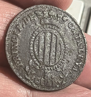 Cincin19 ISABEL 2ª Escasos 3 Cuartos 1841 Barcelona