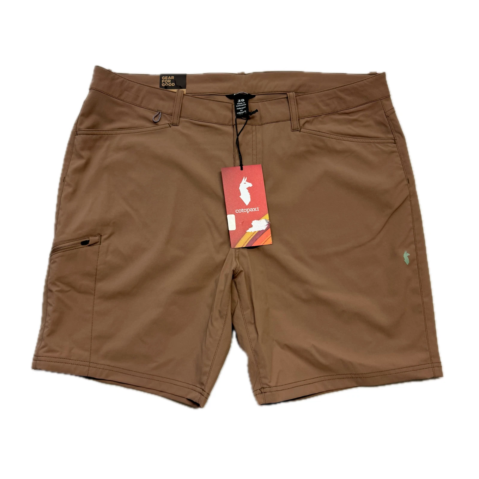 Cotopaxi Men’s Recycled Nylon Tech Short Khaki Brown 38 $80 Outdoor Hiking NWT