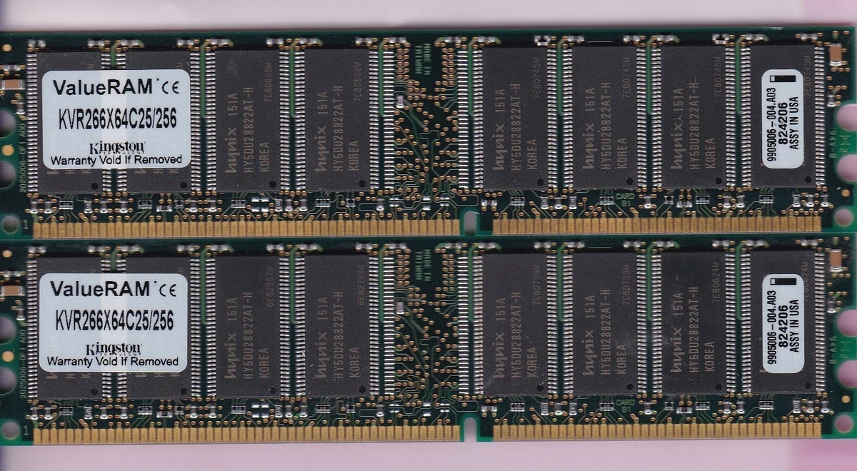 DDR1 SDRAM Computer 512 MB Total Capacity Memory (RAM) for sale | eBay
