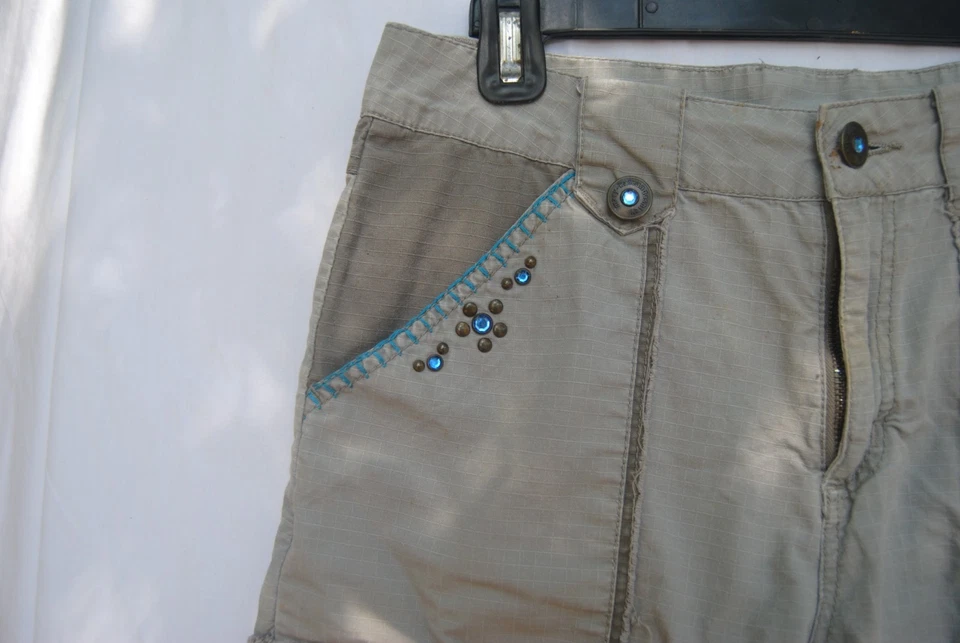 Pantalones Cortos Mary Kate & Ashley Niñas Verde Claro Ejército Con Lentejuelas Talla 16 Foto 2 de 4