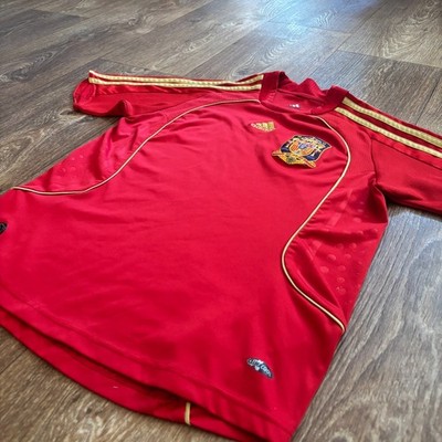 SPAIN NATIONAL TEAM 2008/2010 HOME FOOTBALL SHIRT JERSEY ADIDAS