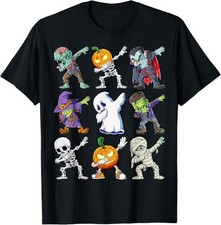 Halloween Boys Skeleton Zombie Scary Pumpkin Mummy T-Shirt