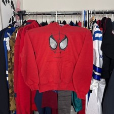 Universal Studios Kids Red Marvel Spider-Man Glitter Eyes Pullover Hoodie