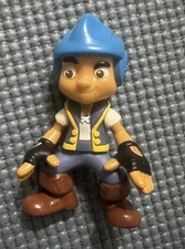 Disney Jake Neverland Pirates Action Figure Skater Twist Waist Blue helmet 2.75"