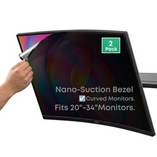 Computer Privacy Screen Filter 24 Inch Nano-Suction for 16:9 Curved Flat