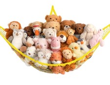 Stuffed Animal Storage Hammock Net Corner - Large Toy 1 Pack, Yellow