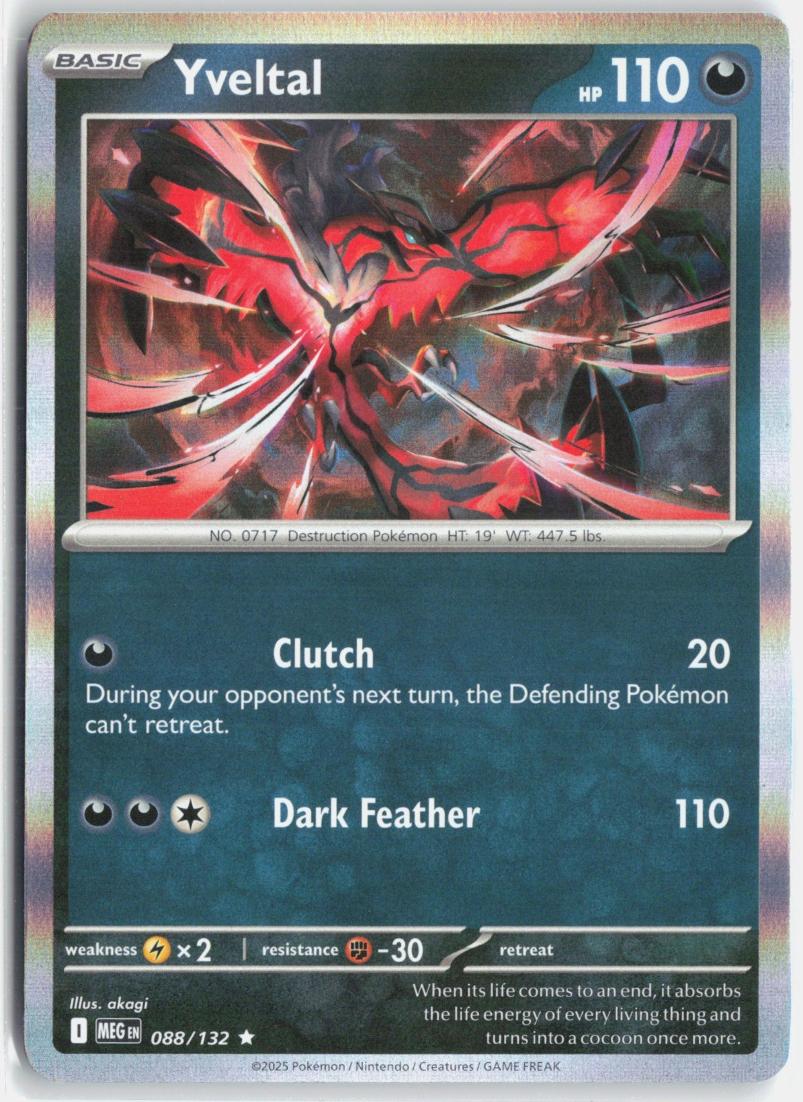 Yveltal Holo Rare Miscellaneous Cards & Products 088/132 NM