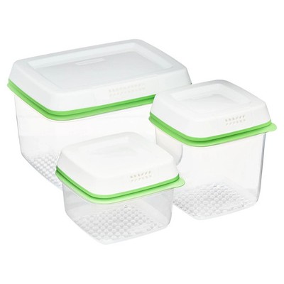 Produce Saver, small,Medium and Large Produce Plastic Storage Containers