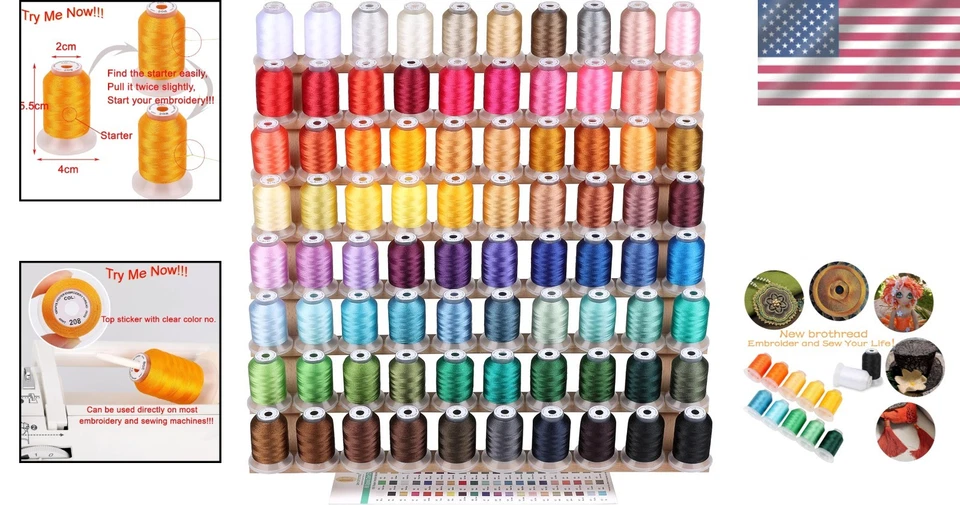 Professional 80 Colors Polyester Thread Kit - Image 2 of 4